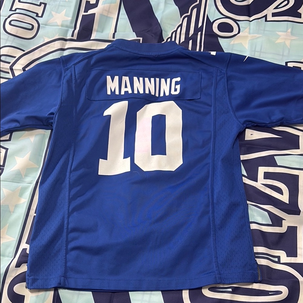 Kids Large (Men’s XS) NY Giants Eli Manning Jersey